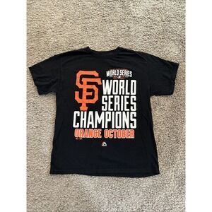 San Francisco Giants World Series Champions Orange October T Shirt Men's Large L